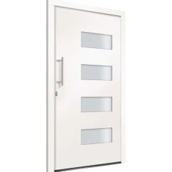 vidaXL Porte d'entrée Aluminium et PVC 100x200 cm