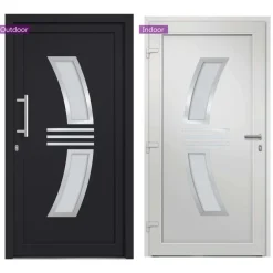 Matériaux De Construction-vidaXL Porte d'entrée 88x200 cm Anthracite