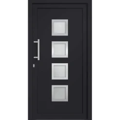 vidaXL Porte d'entrée Anthracite 88x200 cm