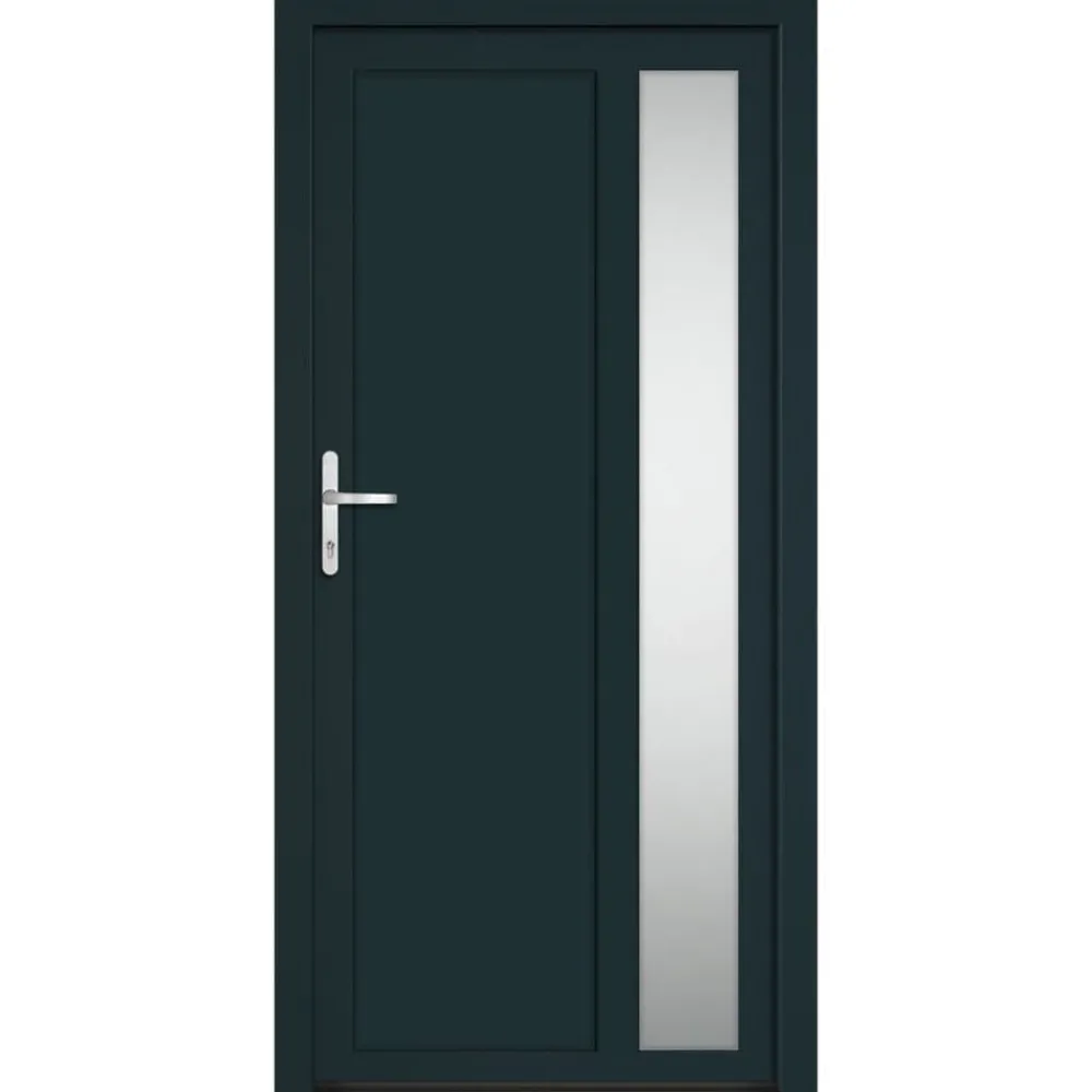 Matériaux De Construction-vidaXL Porte d'entrée 98x200 cm PVC Anthracite