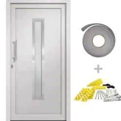 vidaXL Porte d'entrée Blanc 88x200 cm