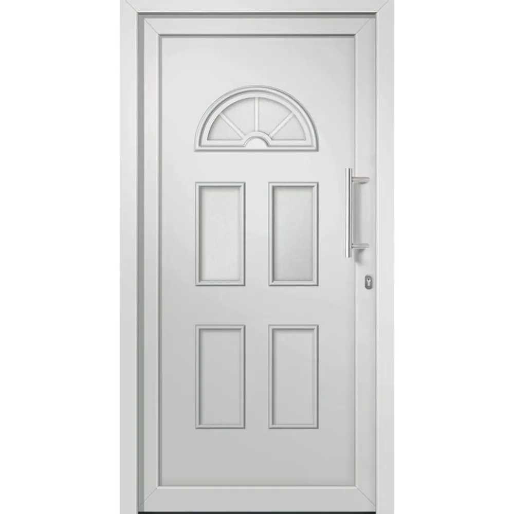 Matériaux De Construction-vidaXL Porte d'entrée Blanc 88x208 cm