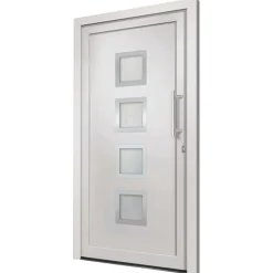 vidaXL Porte d'entrée Blanc 88x200 cm