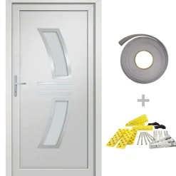 vidaXL Porte d'entrée 88x200 cm PVC