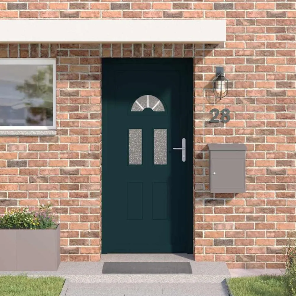 vidaXL Porte d'entrée blanc 98x198 cm PVC