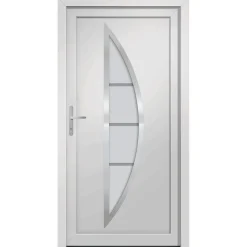 vidaXL Porte d'entrée Blanc 88x200 cm PVC