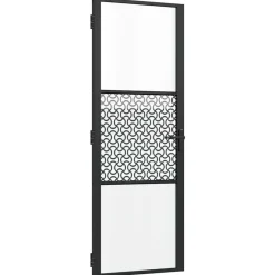 vidaXL Porte en verre Fretwork 76 x 3.5 x 201.5 cm Aluminium