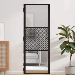 vidaXL Porte en verre Fretwork 76 x 3.5 x 201.5 cm Aluminium