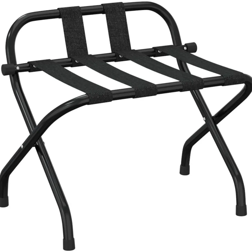 Bagages & Maroquinerie-vidaXL Porte-bagages avec dossier 56x39x52 cm Noir