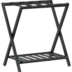 Bagages & Maroquinerie-vidaXL Porte-bagages noir 68x38x58 cm bambou