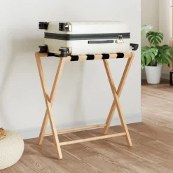 vidaXL Porte-bagages 68,5x38x58 cm bambou