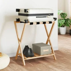 Bagages & Maroquinerie-vidaXL Porte-bagages 68x38x58 cm bambou