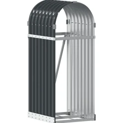 Accessoires Pour Cheminées & Poêles À Bois-vidaXL Porte-bûches 40x45x100 cm Acier galvanisé Anthracite