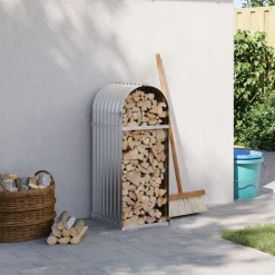 vidaXL Porte-bûches é 40x45x100 cm acier galvanisé