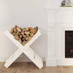 vidaXL Porte-bûches 47x39,5x48 cm Bois massif de pin