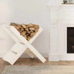 vidaXL Porte-bûches 47x39,5x48 cm Bois massif de pin