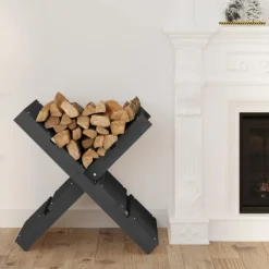 vidaXL Porte-bûches 47x39,5x48 cm Bois massif de pin