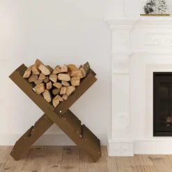 vidaXL Porte-bûches 47x39,5x48 cm Bois massif de pin