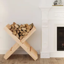Accessoires Pour Cheminées & Poêles À Bois-vidaXL Porte-bûches 47x39,5x48 cm Bois massif de pin Naturel