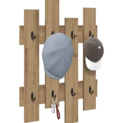 vidaXL Porte-manteau mural Chêne artisanal 60 x 3 x 82 cm