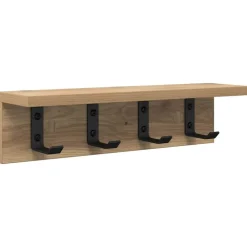 vidaXL Porte-manteau mural Chêne artisanal 40 x 10,5 x 10,5 cm