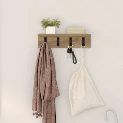 vidaXL Porte-manteau mural Chêne artisanal 40 x 10,5 x 10,5 cm