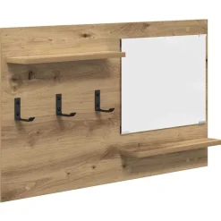 vidaXL Porte-manteau mural avec miroir Chêne artisanal 90 x 10 x 50 cm