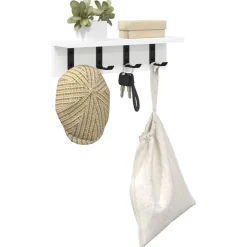vidaXL Porte-manteau mural 40 x 10,5 x 10,5 cm Bois d'ingénierie