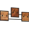 Décorations-vidaXL Porte-manteau mural 90x1x35 cm bois massif d'acacia et fer