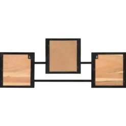 Décorations-vidaXL Porte-manteau mural 90x1x35 cm bois massif d'acacia et fer