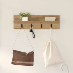 vidaXL Porte-manteau mural Chêne artisanal 60 x 10,5 x 18 cm