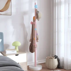 Décorations-vidaXL Porte-manteau 172 cm fer enduit de poudre Rose