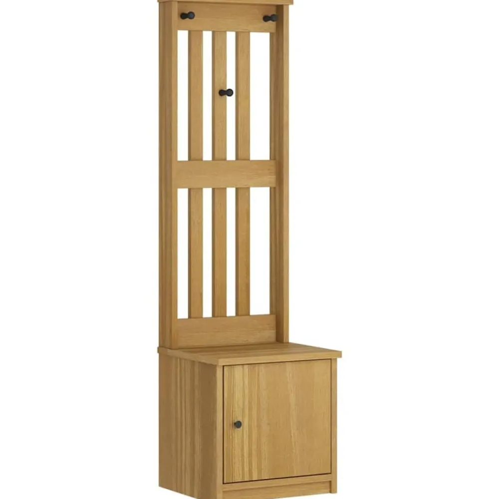 vidaXL Portemanteau SANDNES 45x40x159,5 cm bois massif pin