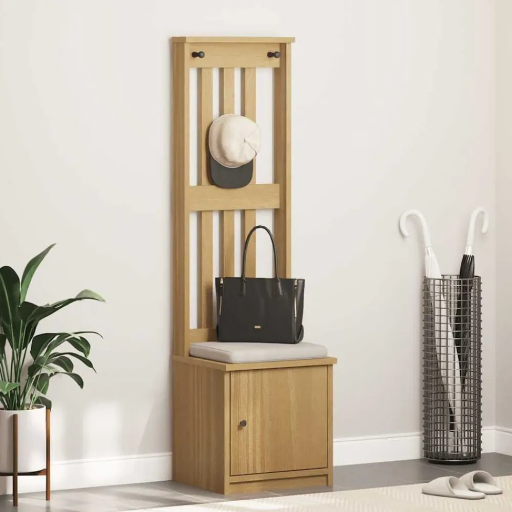 vidaXL Portemanteau SANDNES 45x40x159,5 cm bois massif pin