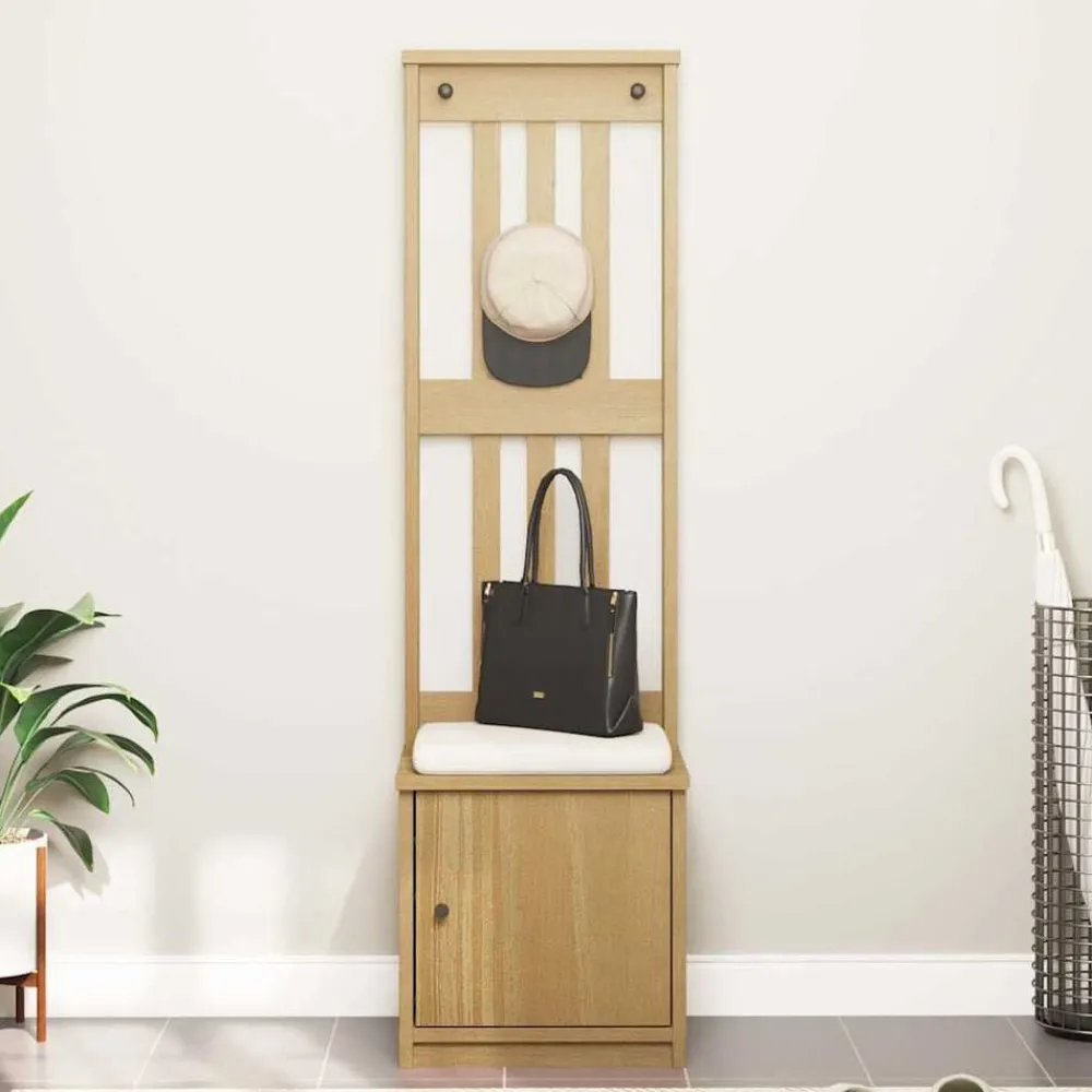 vidaXL Portemanteau SANDNES 45x40x159,5 cm bois massif pin