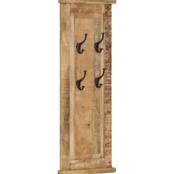 Décorations-vidaXL Porte-manteaux 2 pcs Bois massif de manguier 38x100 cm