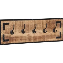 Décorations-vidaXL Porte-manteaux 2 pcs 80x8x25 cm bois de manguier massif brut