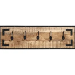Décorations-vidaXL Porte-manteaux 2 pcs 80x8x25 cm bois de manguier massif brut