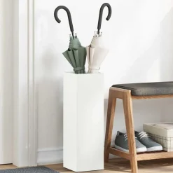 vidaXL Porte-parapluie avec stockage 15,5 x 15,5 x 49 cm Métal