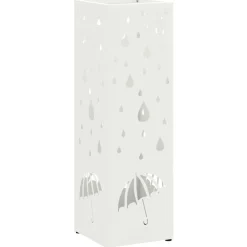 vidaXL Porte-parapluie avec stockage 15,5 x 15,5 x 49 cm Métal