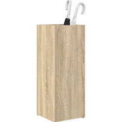 Produits Ménagers-vidaXL Porte-parapluie avec stockage Chêne Sonoma 25 x 24,5 x 64 cm Ch&ecirc;ne sonoma