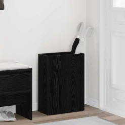 vidaXL Porte-parapluie Chêne noir 40 x 20 x 55,5 cm Bois d'ingénierie