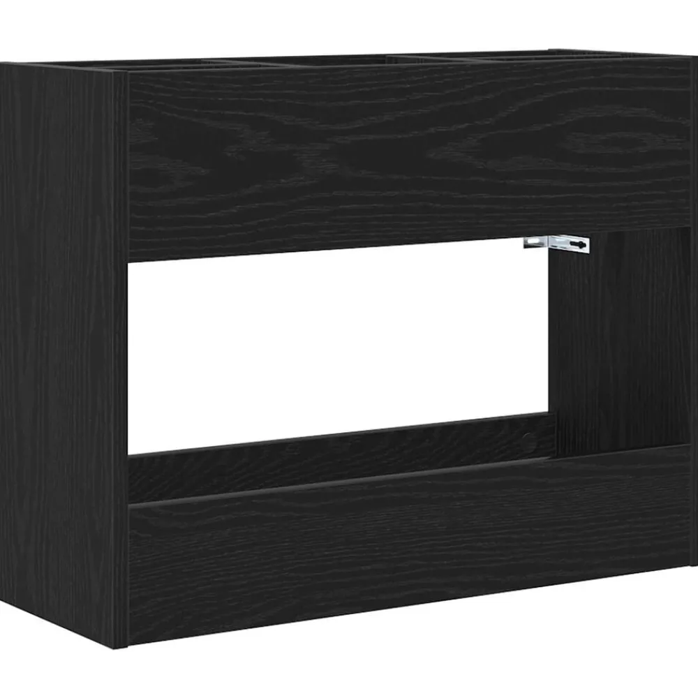 Produits Ménagers-vidaXL Porte-parapluie Chêne noir 65 x 24 x 50 cm Bois d'ingénierie Chêne noir