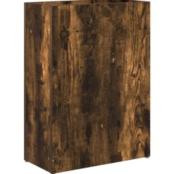 Produits Ménagers-vidaXL Porte-parapluie Chêne fumé 40 x 20 x 55,5 cm Bois d'ingénierie Ch&ecirc;ne fumé