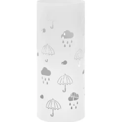 Produits Ménagers-vidaXL Porte-parapluie Design Parapluies Acier Blanc
