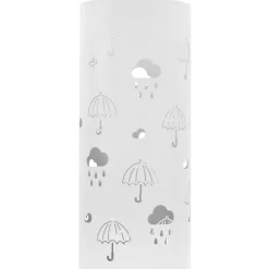 Produits Ménagers-vidaXL Porte-parapluie Design Parapluies Acier Blanc