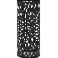 Produits Ménagers-vidaXL Porte-parapluie Feuilles Acier Noir