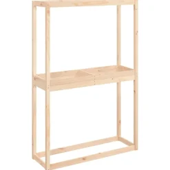 Stockage Industriel-vidaXL Porte-pneus 120x40x180 cm Bois de pin massif Naturel