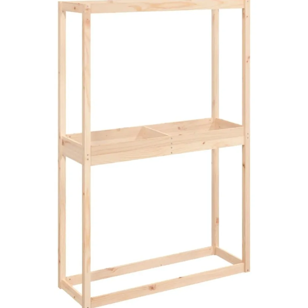 Stockage Industriel-vidaXL Porte-pneus 120x40x180 cm Bois de pin massif Naturel