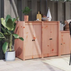 Accessoires De Quincaillerie-vidaXL Portes de cuisine d'extérieur MEPPEL 2 pcs bois massif douglas Douglas naturel